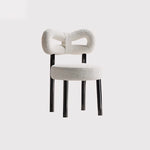 Load image into Gallery viewer, Modern Bouclé Dining Chair with Sculptural Open Backrest 1 Piece
