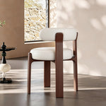 Load image into Gallery viewer, Set of 2 Modern Sculptural Dining Chair Upholstered Seat Minimalist Accent Chair with Metal Frame