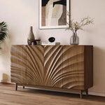 Load image into Gallery viewer, Modern Wooden Sideboard with Sculpted Wave Front Contemporary Storage Cabinet