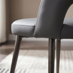 Load image into Gallery viewer, Matte Black Carbon Steel Leg Two Tone Faux Leather Dining Side Chair 1 Piece