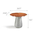 Load image into Gallery viewer, Flower-Shaped Nesting Coffee Table Set with Wood Grain Top and Sculptural Pedestal Base