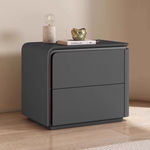 Load image into Gallery viewer, Modern Minimalist Bedside Table with Rounded Edges Two-Drawer Nightstand for Bedroom