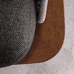Load image into Gallery viewer, Modern Outdoor Lounge Chair with Handwoven Rope Backrest and Solid Wood Base