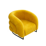 Load image into Gallery viewer, Accent Armchair Modern Faux Leather Upholstery Cloud-Inspired Cushion Design Sturdy Metal Base