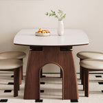 Load image into Gallery viewer, 50.7" Versatile Extendable Dining Table Round to Oval Conversion