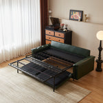 Load image into Gallery viewer, 81.1'' Modern Faux Leather Sofa Bed with Pull-Out Mattress Convertible Sleeper Sofa