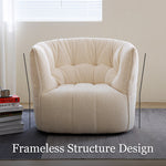 Load image into Gallery viewer, Modern Curved Lounge Chair Soft Upholstered Accent Chair Deep Seat Minimalist Armchair