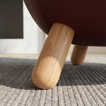 Load image into Gallery viewer, Modern Polka Dot Lounge Chair with Rounded Cushion & Wood Legs