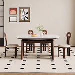 Load image into Gallery viewer, 50.7" Versatile Extendable Dining Table Round to Oval Conversion