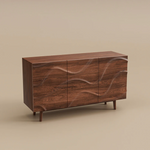 Load image into Gallery viewer, Walnut & Sintered-Stone Dining Set Oval Table + Matching Sideboard Cabinet