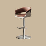 Load image into Gallery viewer, Modern Adjustable Swivel Bar Stool PU Leather Upholstered Counter Height Bar Chair with Stainless Steel Base 1 Piece