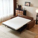 Load image into Gallery viewer, 81.1'' Modern Faux Leather Sofa Bed with Pull-Out Mattress Convertible Sleeper Sofa