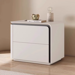 Load image into Gallery viewer, Modern Minimalist Bedside Table with Rounded Edges Two-Drawer Nightstand for Bedroom