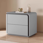 Load image into Gallery viewer, Modern Minimalist Bedside Table with Rounded Edges Two-Drawer Nightstand for Bedroom