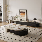 Load image into Gallery viewer, Modern Extendable TV Cabinet with Rounded Edges 3-Drawer Storage