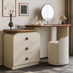 Load image into Gallery viewer, Modern Makeup Vanity LED Mirror and Stool Spacious Storage Rotatable Design