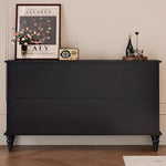 Load image into Gallery viewer, 59.1'' Modern Black Sideboard Cabinet Arched Glass Door Storage Buffet Cabinet for Dining Room