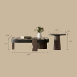 Load image into Gallery viewer, Modern Artistic Coffee Table Abstract Pattern Wood Center Table Irregular Shape Living Room Accent Table