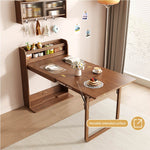 Load image into Gallery viewer, 62'' Foldable Multifunctional Dining Table Integrated Storage Solid Wood Texture Multi-Scene Fit