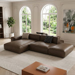 Load image into Gallery viewer, Modern Modular Top-Grain Leather Sectional Sofa