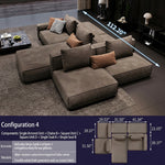 Load image into Gallery viewer, Modern Modular Sectional Sofa with Oversized Chaise and Deep Seat Lounge Design