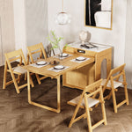 Load image into Gallery viewer, 73'' Murphy Fold-Out Dining Table with Sintered Stone Top Space-Saving