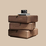 Load image into Gallery viewer, Modern Rotating Nightstand with 3 Spacious Drawers