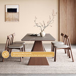 Load image into Gallery viewer, Contemporary Wooden Dining Table with Ceramic Top Modern Aesthetic