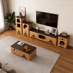 Load image into Gallery viewer, Modern Wooden Pet Friendly Storage Cabinet Coffee Table and TV Stand Set with Multi Functional Design