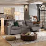 Load image into Gallery viewer, 115.35'' CloudLuxe Power Reclining 3-Seat Sofa Linen Fabric Cloud Comfort