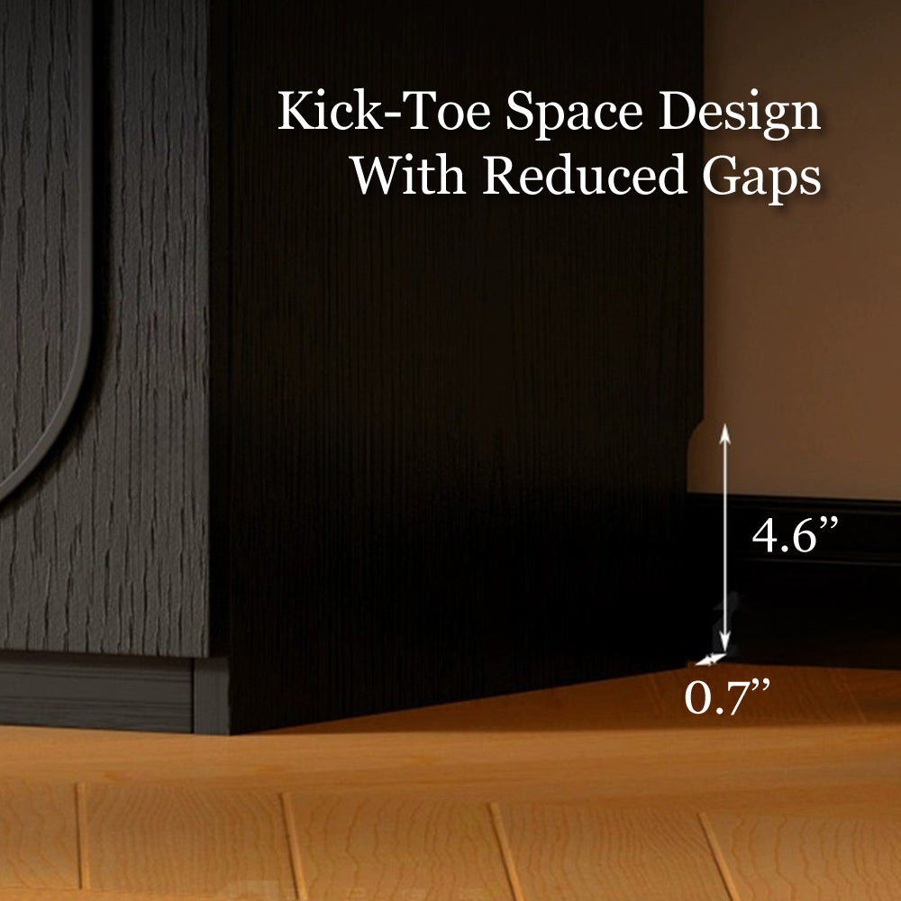 Modern Black Three-Door Wardrobe with Drawers Eco-Friendly Design & Elegant Storage