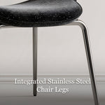 Load image into Gallery viewer, Modern Black Curved Dining Chair with Stainless Steel Legs Minimalist Accent Chair 1 Piece