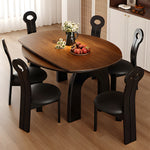 Load image into Gallery viewer, 50.7" Versatile Extendable Dining Table Round to Oval Conversion