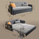 Load image into Gallery viewer, 47-inch sofa bed dimensions of bed mode and sofa mode