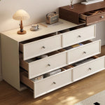 Load image into Gallery viewer, Solid Wood Vanity Desk with Side Cabinet and Upholstered Stool