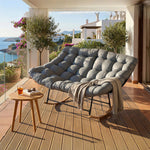 Load image into Gallery viewer, Modern Outdoor Lounge Chair with Plush Cushioned Seat and Rocking Base