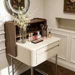 Load image into Gallery viewer, Luxury White Makeup Vanity Modern Compact Table with LED Mirror