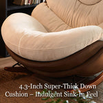 Load image into Gallery viewer, 42.9'' Modern Rocking Chair  Plush Comfort Ergonomic Design Durable Wooden Base for Relaxation