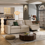 Load image into Gallery viewer, 115.35'' CloudLuxe Power Reclining 3-Seat Sofa Linen Fabric Cloud Comfort