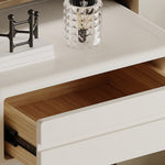 Load image into Gallery viewer, Luxury White Makeup Vanity Modern Compact Table with LED Mirror