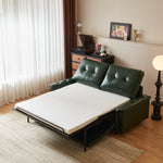 Load image into Gallery viewer, 81.1'' Modern Faux Leather Sofa Bed with Pull-Out Mattress Convertible Sleeper Sofa
