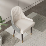 Load image into Gallery viewer, 2PCS Dining Chair Modern PU Leather Upholstery Ergonomic Backrest with Gold-Tipped Legs