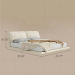 Load image into Gallery viewer, Modern Minimalist Platform Bed with LED Lighting Ultra-Fiber Leather Steel Frame