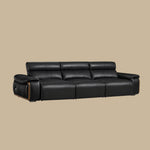Load image into Gallery viewer, 123.2'' Modern Power Reclining Leather Sofa Remote Control Adjustable Deep Seat Lounge Couch