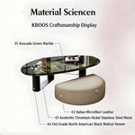Load image into Gallery viewer, Modern Oval Coffee Table with Tempered Glass Top Black Base Minimalist Living Room Center Table