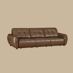 Load image into Gallery viewer, Modern Power Reclining Leather Sofa Individual Seat Control Remote Adjustable Straight Lounge Couch