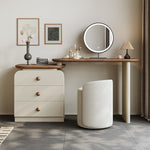 Load image into Gallery viewer, Modern Makeup Vanity LED Mirror and Stool Spacious Storage Rotatable Design