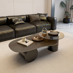 Load image into Gallery viewer, Modern Irregular Coffee Table Set Cloud-Shaped with Glass Accent Top Sculptural Base for Contemporary Living Rooms