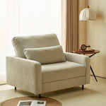 Load image into Gallery viewer, 41.3'' Modern Single Sofa Bed with Mattress Fabric Pull Out Sleeper Chair Convertible Armchair with Metal Frame