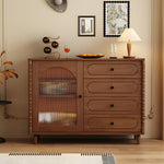 Load image into Gallery viewer, Sideboard Walnut Cabinet with 4 Drawers Spacious Storage